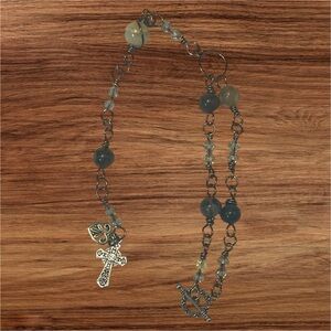 Elegant Antique Brass Rosary prayer beads handmade